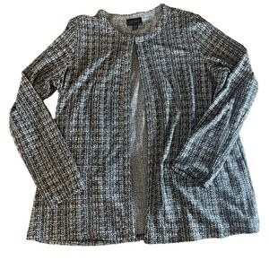 J Jill Women Sweater Small Black Cardigan Wearever Stretch Light Spring